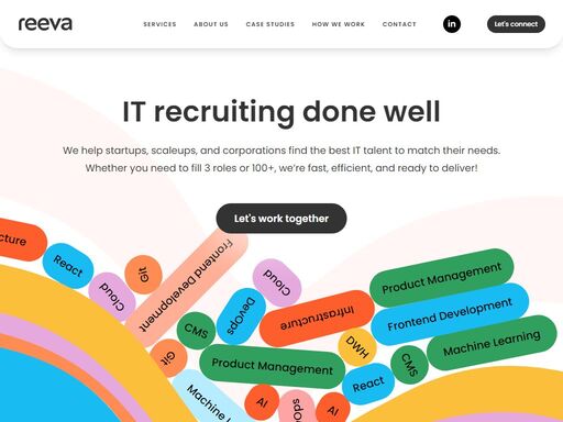 it recruitment agency with added value. we specialize in it and non-it hiring and in optimizing recruitment processes for companies of all sizes.
