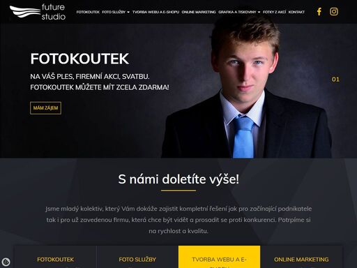 s námi doletíte výše! jsme mladý kolektiv, který vám dokáže zajistit kompletní řešení jak pro začínající podnikatele tak i pro už | future-studio