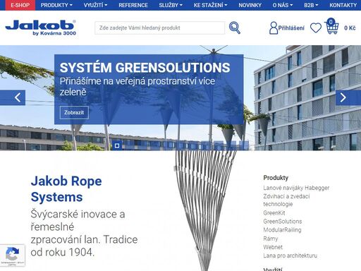 profesionální nerezové sítě, lana a systémy jakob rope systems pro moderní architekturu, zábradlí, zelené stěny i designové projekty.