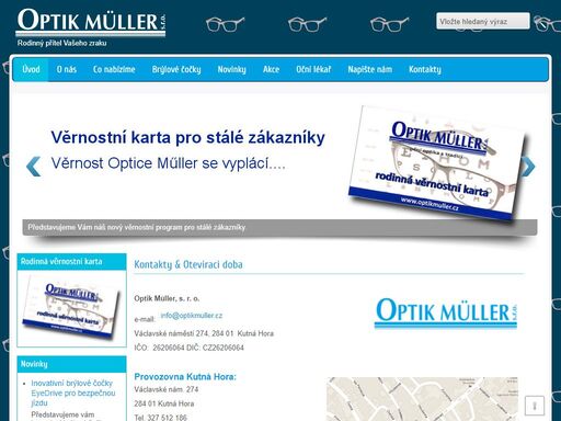 optik muller - optik kutná hora, optik čáslav, optik zruč nad sázavou
