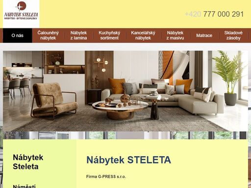 nábytek steleta ze sokolova prodává nábytek a bytové doplňky. nabídka sortimentu nábytku.