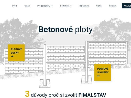 betonové ploty fimalstav. výroba a prodej betonového plotu za nejnižší ceny na českém trhu. oplocení rodinných domů, průmyslových objektu, demontáž stávajícího plotu.