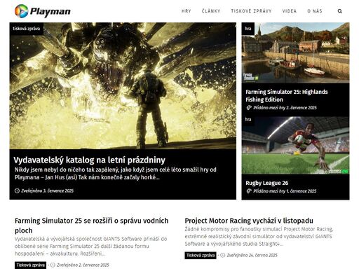 společnost playman s.r.o. vznikla v roce 2001 v hradci králové a orientuje se na vydavatelskou činnost v oblasti herní zábavy pro pc, nintendo, xbox a playstation.