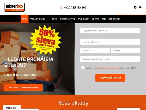 samostatné skladovací prostory misterbox pro uložení věcí z domácnosti nebo podnikání. 4x praha, 2x brno, plzeň, hradec králové, liberec.