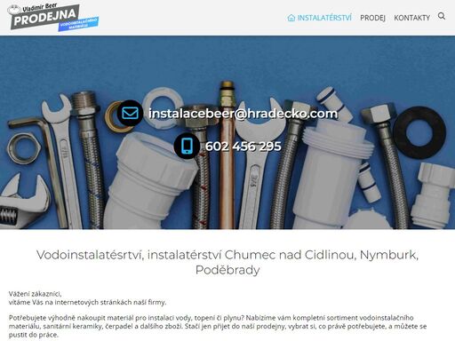 vodovodní baterie, ohřívače vody, plastové trubky, čerpadla kalová, radiátory, topná tělesa chlumec nad cidlinou, nymburk, poděbrady