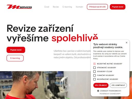 komplexní revize elektro, požárních zařízení a bozp školení formou e-learningu. ušetřete čas a peníze s m-services.