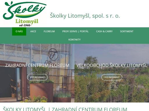 prodej okrasné rostliny, ovocné stromy, listnaté keře, jehličnaté stromky