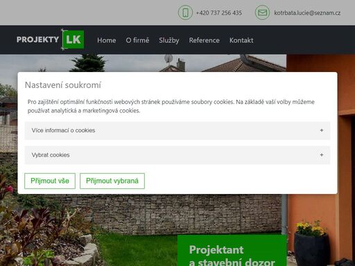 zpracuji projekt pro rekonstrukci nebo novostavbu domu, zajistím stavební povolení, poradím a pomohu jako technický dozor stavebníka při realizaci.