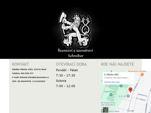 řeznictví schreiber most, maso a uzeniny