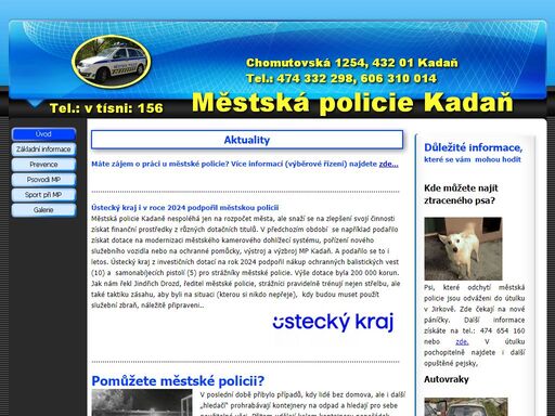 oficiální stránky městské policie kadaň