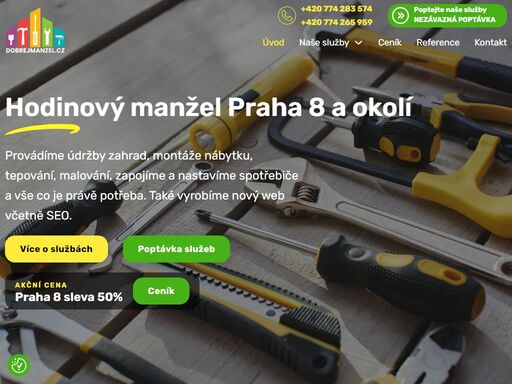 hodinový manžel praha 8 a okolí. pomáháme s běžnými opravami, montáží nábytku, drobnými úpravami i údržbou domácnosti.
