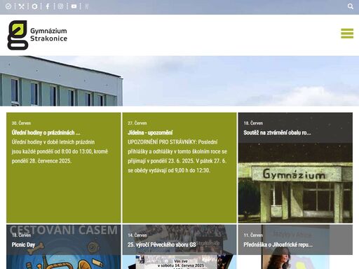 www stránky gymnáziua strakonice
