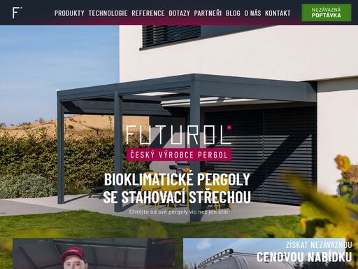 české pergoly značky futurol. moderní bioklimatické pergoly na vaši terasu. vlastní vývoj a výroba. kvalita za ceny, které mile překvapí.