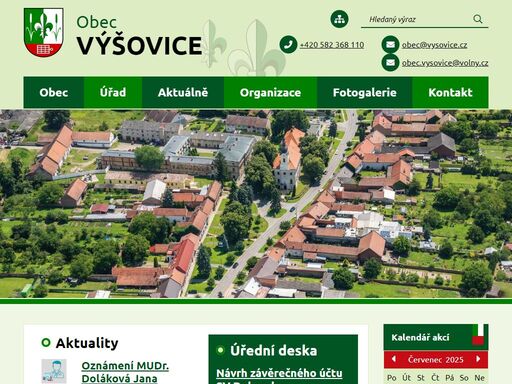 oficiální stránky obce výšovice
