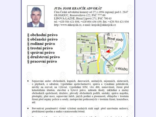 judr. igor krajčík advokát