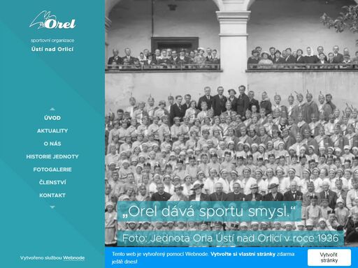 vítej na stránkách sportovní organizace orel v ústí nad orlicí. více o našem spolku se dozvíš v sekci o nás. v případě jakýchkoliv dotazů se na nás obrať. rádi ti odpovíme. neváhej se k nám také připojit a stát se členem naší jednoty.
