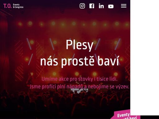 jsme eventová agentura, která tvoří a realizuje originální firemní akce, festivaly, plesy nebo koncerty. jsme profíci plní nápadů a nebojíme se výzev.