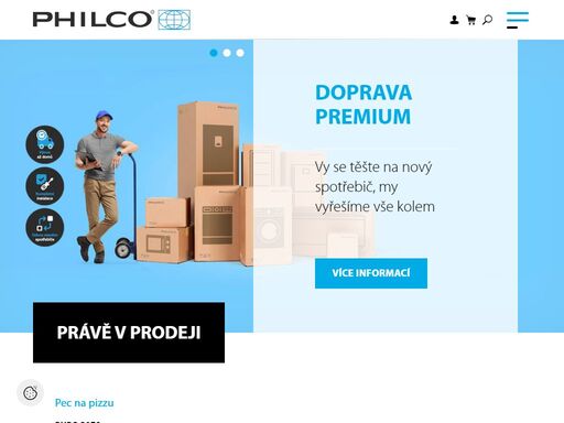 nabízíme automatické pračky, sušičky, chladničky, myčky a další spotřebiče do domácnosti značky philco.