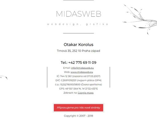 midasweb, webdesign, tvorba webových stránek, tvorba www, grafika.