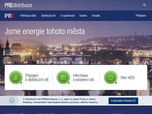 provozovatel distribuční soustavy na území hlavního města prahy a města roztoky.