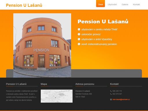 pension u lašanů nabízí levné a kvalitní ubytování v třešti. v centru města třešť, penzion u lašanů