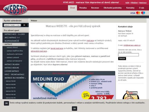 toužíte po zdravém spánku? oficiální web matrace-webstr vám poradí! vybírejte matrace, postele i rošty.