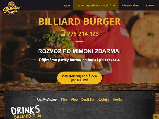 billiard burger bar mimoň, to jsou kvalitní burgery z domácích surovin a chutná pizza za rozumné ceny. přijďte posedět k nám!