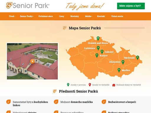 kvalitní bydlení pro seniory a osoby se sníženou schopností pohybu. senior parky nabízí samostatné bydlení v bezbariérových bytech i s domácími mazlíčky. skvělá alternativa pro domov pro seniory (domov důchodců), či pro dům s pečovatelskou službou. stárnou lze i důstojně a s úsměvem.