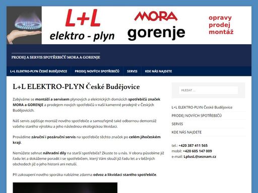 prodej, montáž, servis plynových i elektrických spotřebičů v českých budějovicích a po celém jihočeském kraji. na veškeré u nás zakoupené spotřebiče zajišťujeme záruční a pozáruční servis. dále provádíme připojení plynových spotřebičů, elektrických sporáků, varných desek a vestavných trub. prodej karem, topidel, bojlerů. součástí našich služeb je také prodej originálních náhradních dílů a příslušenství ke spotřebičům mora, gorenje a mora-top. odvoz starých spotřebičů.