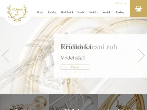 m.jiracek & sons - zachováváme ruční mistrovskou výrobu hudebních nástrojů v českých zemích na velmi vysoké úrovni. vyrábíme křídlovky, trumpety, lesní rohy a lovecké nástroje.

<!-- global site tag (gtag.js) - google analytics -->
<script async src=https://www.googletagmanager.com/gtag/js?id=ua-16500067-3></script>
<script>
  window.datalayer = window.datalayer || [];
  function gtag(){datalayer.push(arguments);}
  gtag('js', new date());

  gtag('config', 'ua-16500067-3');
</script>


<!-- google tag (gtag.js) -->
<script async src=https://www.googletagmanager.com/gtag/js?id=g-ps2sm7nqx3></script>
<script>
  window.datalayer = window.datalayer || [];
  function gtag(){datalayer.push(arguments);}
  gtag('js', new date());

  gtag('config', 'g-ps2sm7nqx3');
</script>

<!-- google tag manager -->
<script>(function(w,d,s,l,i){w[l]=w[l]||[];w[l].push({'gtm.start':
new date().gettime(),event:'gtm.js'});var f=d.getelementsbytagname(s)[0],
j=d.createelement(s),dl=l!='datalayer'?'&l='+l:'';j.async=true;j.src=
'https://www.googletagmanager.com/gtm.js?id='+i+dl;f.parentnode.insertbefore(j,f);
})(window,document,'script','datalayer','gtm-5zw7z3k');</script>
<!-- end google tag manager -->
</script>

<script src=https://apis.google.com/js/platform.js?onload=renderbadge async defer></script>

<script>
  window.renderbadge = function() {
    var ratingbadgecontainer = document.createelement(div);
    document.body.appendchild(ratingbadgecontainer);
    window.gapi.load('ratingbadge', function() {
      window.gapi.ratingbadge.render(ratingbadgecontainer, {merchant_id: 127406735});
    });
  }
</script>