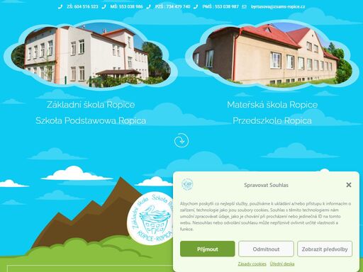 základní mateřská škola ropice, p. o. učitelský sbor tvoří učitelky pro českou i polskou školu včetně ředitelky a vychovatelky školní družiny.