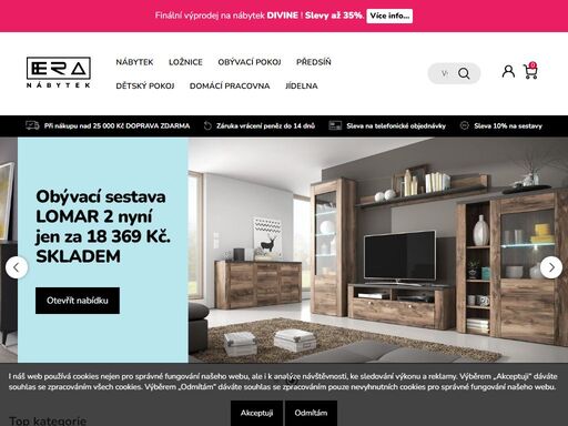 podívejte se na kvalitní nábytek za super ceny. vybírejte krásné kousky na era nábytek, pro každou místnost máme moderní a funkční vybavení. ušetřete čas i peníze.