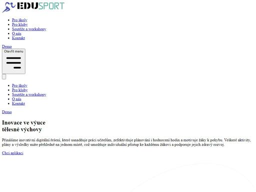 edusport digitalizuje výuku tělesné výchovy. učitelům šetří čas, motivuje děti, sleduje pokrok a rozvíjí digitální kompetence. vyžádejte si demo zdarma!