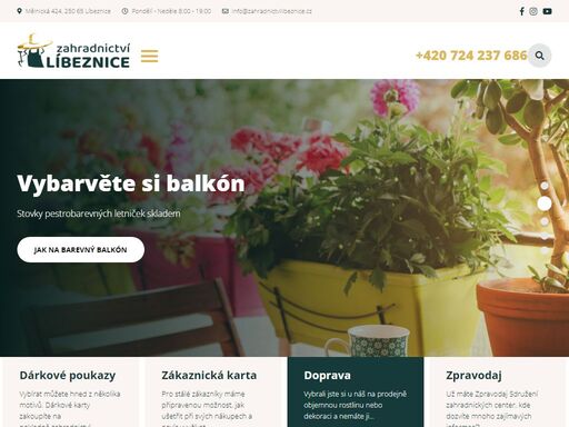 zahradnictví líbeznice nabízí komplexní péči o vaši zahradu a květiny. spolupracujeme s těmi nejlepšími dodavateli jak rostlinného sortimentu, dekorací, tak i potravin pro náš farm-shop.