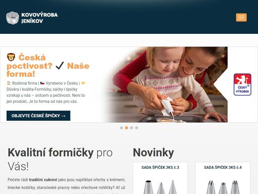 naše firma se zabývá výrobou potřeb pro domácnost, cukráře a pekaře. vyrábí a dodává převážně formičky na cukroví, cukrářské sáčky, zdobicí špičky a dortové formy.