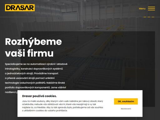 specializujeme se na automatizaci výrobní i skladové intralogistiky, konstrukci dopravníkových systémů a jednoúčelových strojů.