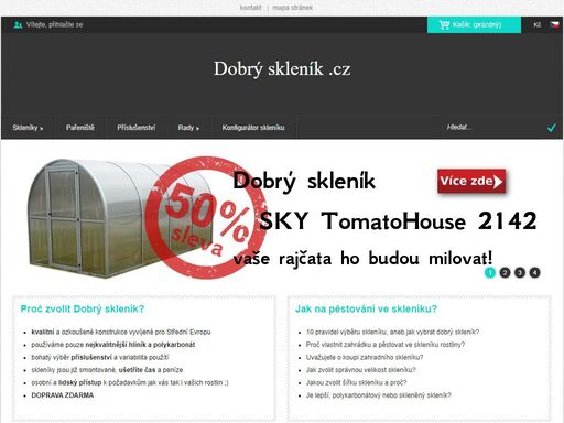 kvalitní skleníky a pařeniště přímo od výrobce...