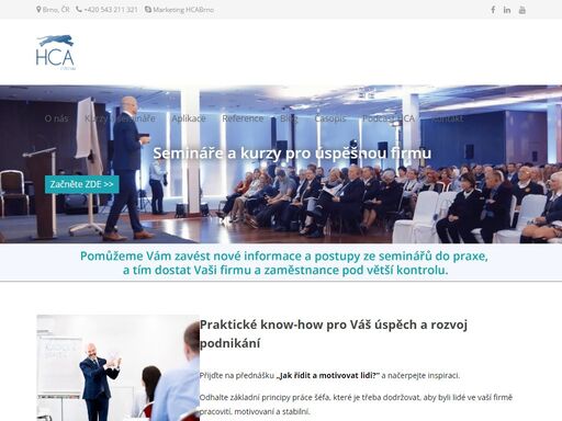 získejte praktické a funkční návody pro váš business a vzrůstající statistiky. hca má semináře a kurzy zaměřené na obchod, management, marketing i komunikaci. 