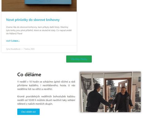 informace o bohoslužbách, setkáváních a aktivitách apoštolské církve v kolíně.