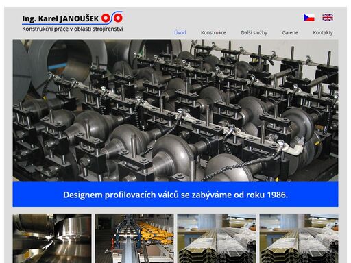 konstrukční práce ve strojírenství.design a výroba profilovacích válců a strojů. opravy profilovacích strojů.