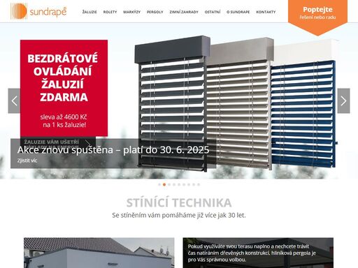 jsme rodinná firma s tradicí více než 30 let. nabízíme žaluzie, rolety, markýzy, pergoly i zimní zahrady s odbornou montáží po celé čr. najdeme pro vás to nejlepší řešení!