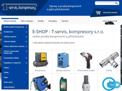 prodej kompresorů a veškerého příslušenství, olejů, provádíme i pozáruční servis kompresorů.