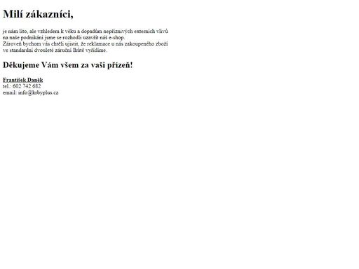 obchod krbyplus.cz zrušen