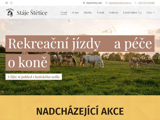 zjistěte více o našich stájích