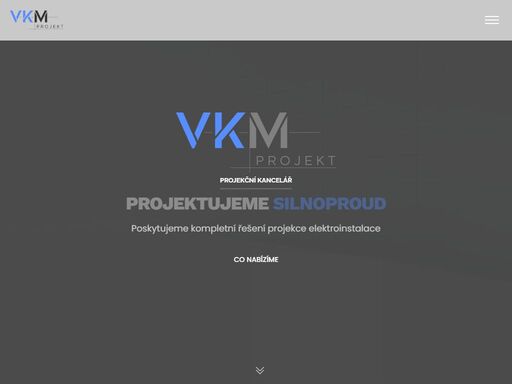 web elektro projekční firmy vkm projekt s.r.o.