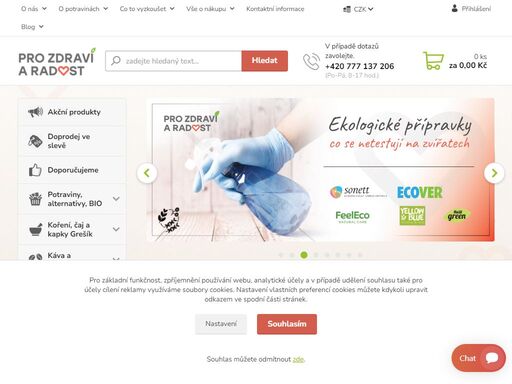 spolehlivý obchod kvalitních potravin, bez lepku, bez cukru, dia, bio, raw, vegan, sušené plody, čaj, káva, čokoláda, koření, džem, přírodní kosmetika, drogerie a delikatesy pro radost.