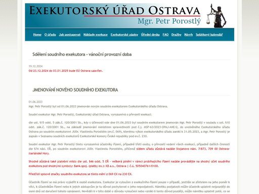 exekutorský uřad v ostravě. zajistíme rychlé provedení exekuce, dražby nemovitosti nebo movitých věcí.