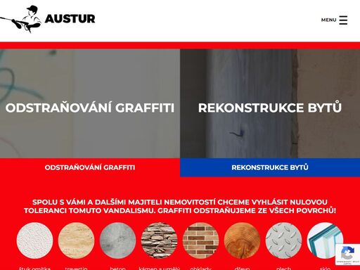 austur.cz - bojujeme s graffiti, odstraňování graffiti, antigraffiti nátěry, úklidové služby, poradenství. praha