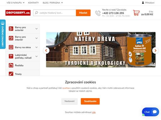 specializovaný internetový obchod na nátěry dřeva od renomovaných firem. s výběrem barev vám poradíme a zboží vyexpedujeme do 2 dnů.