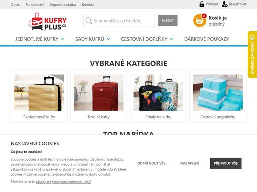 na stránkách kufryplus.cz naleznete cestovní kufry české designové značky avancea, obaly na kufry, visačky, cestovní organizéry, polštářky, lahvičky a mnoho dalších cestovních doplňků.